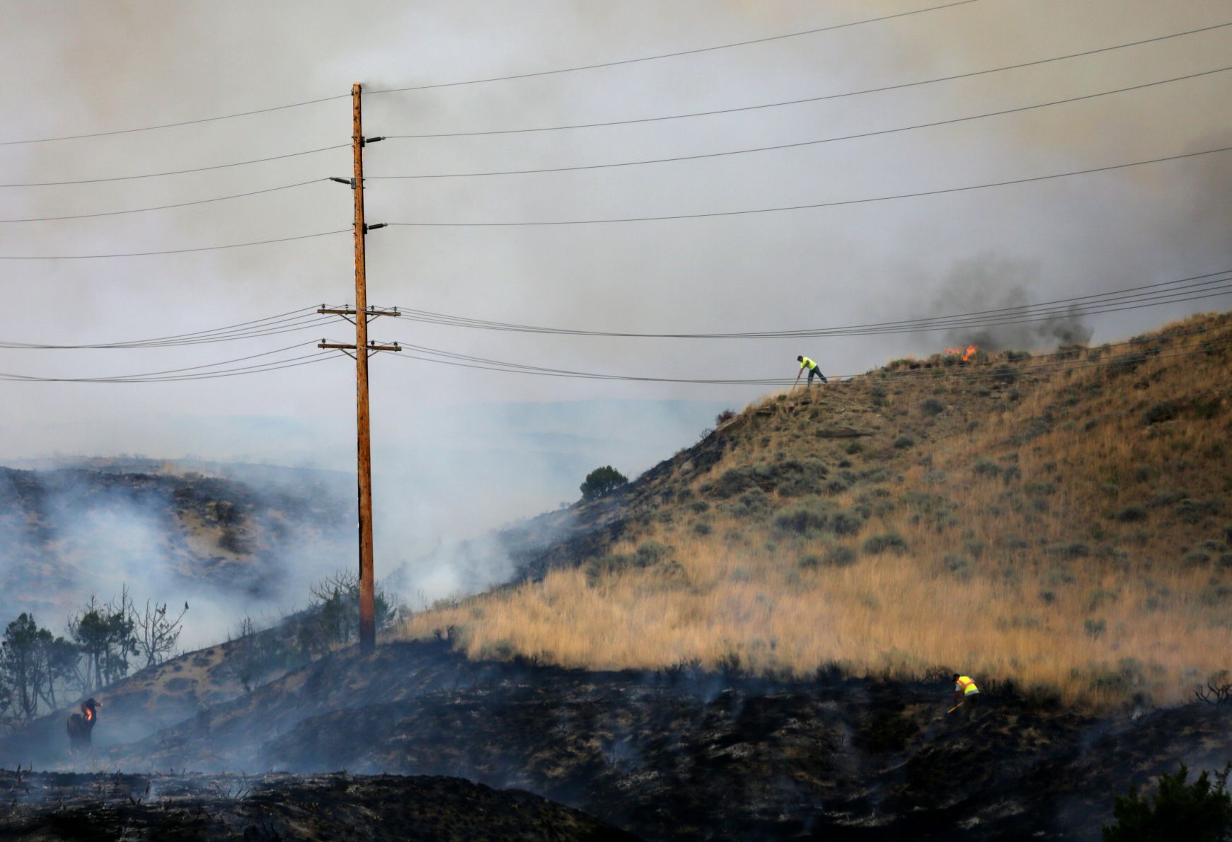 Hillside fire